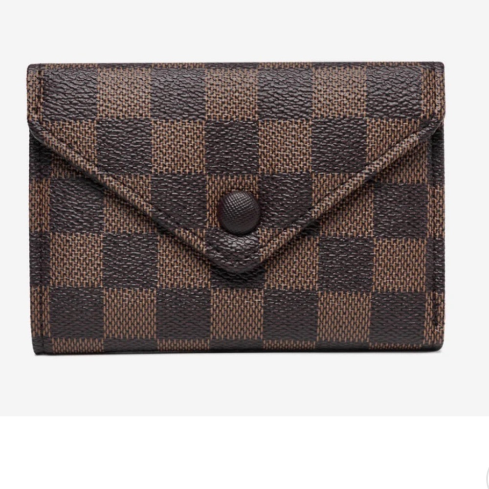 Checkered Tri-Fold Wallet